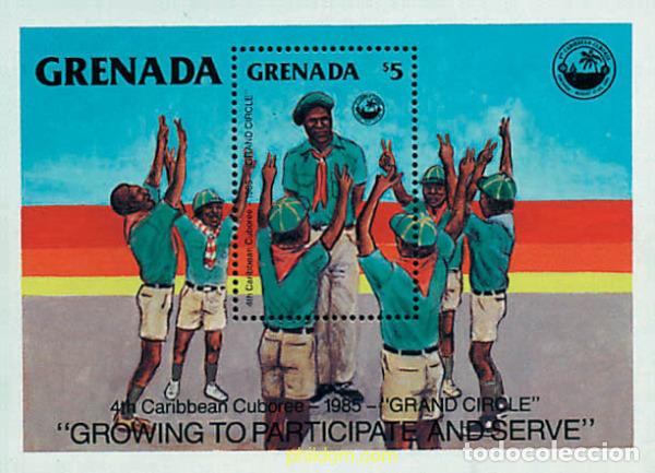 Briefmarken: 38194 MNH GRANADA 1985 4 REUNION DE JOVENES EXPLORADORES EN EL CARIBE