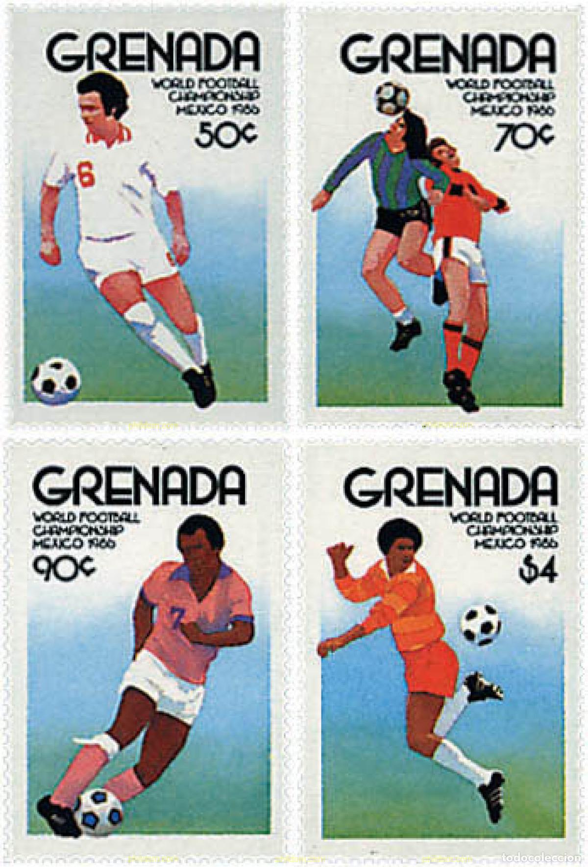 Sellos: 39410 MNH GRANADA 1986 COPA DEL MUNDO DE FUTBOL. MEXICO-86