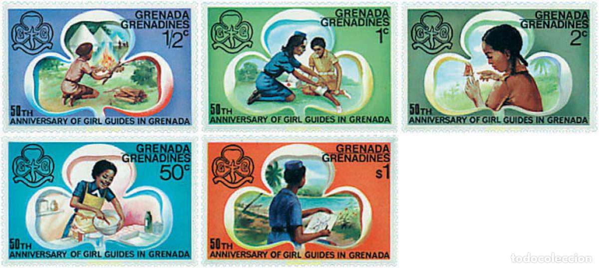 Sellos: 38795 MNH GRANADA GRANADINAS 1976 50 ANIVERSARIO DEL ESCULTISMO FEMENINO