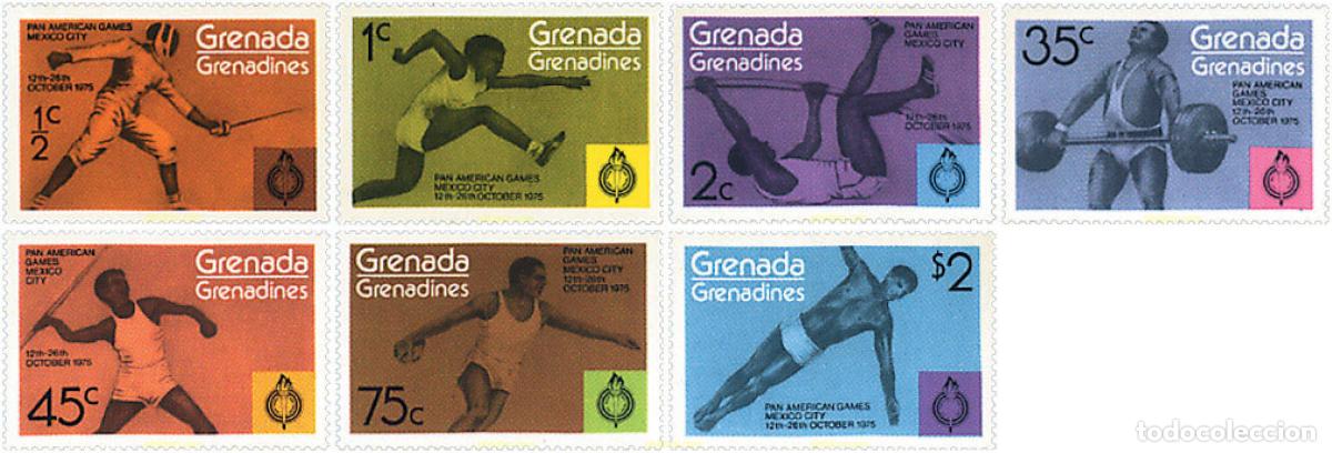 Sellos: 26889 MNH GRANADA GRANADINAS 1975 JUEGOS DEPORTIVOS PANAMERICANOS