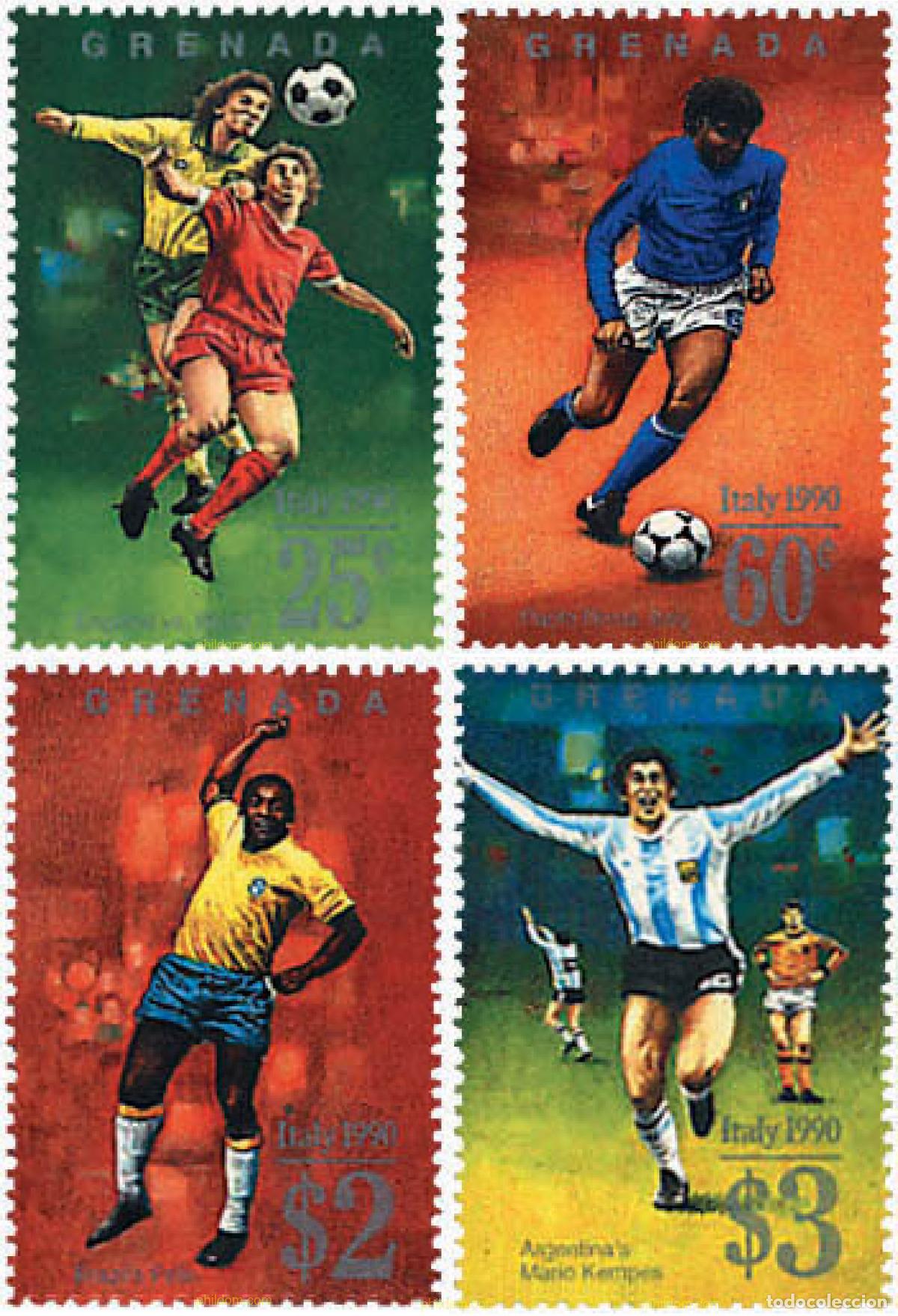 Sellos: 318160 MNH GRANADA 1989 COPA DEL MUNDO DE FUTBOL. ITALIA-90