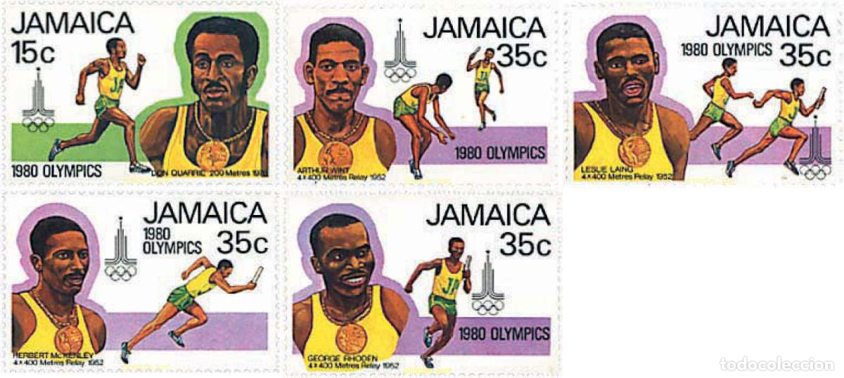 Sellos: 26921 MNH JAMAICA 1980 22 JUEGOS OLIMPICOS VERANO MOSCU 1980