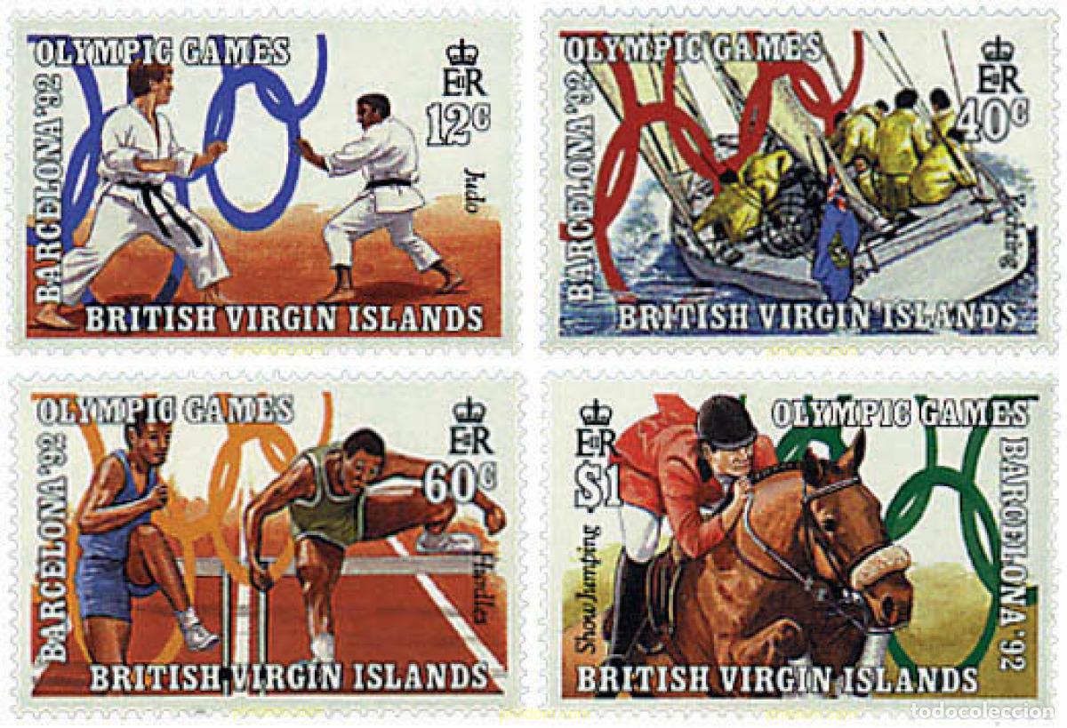 Selos: 36384 MNH VIRGENES BRITANICAS Islas 1990 25 JUEGOS OLIMPICOS VERANO BARCELONA 1992
