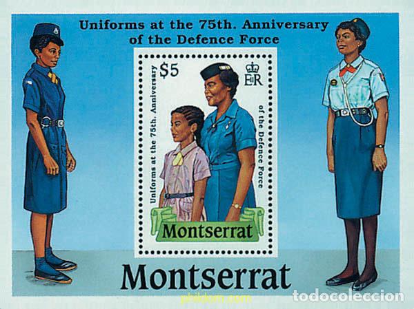 Sellos: 38210 MNH MONTSERRAT 1989 75 ANIVERSARIO DE LAS FUERZAS DE DEFENSA