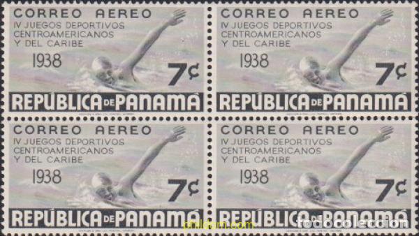 Sellos: 625000 MNH PANAMA 1938 4 JUEGOS DEPORTIVOS CENTROAMERICANOS Y DEL CARIBE