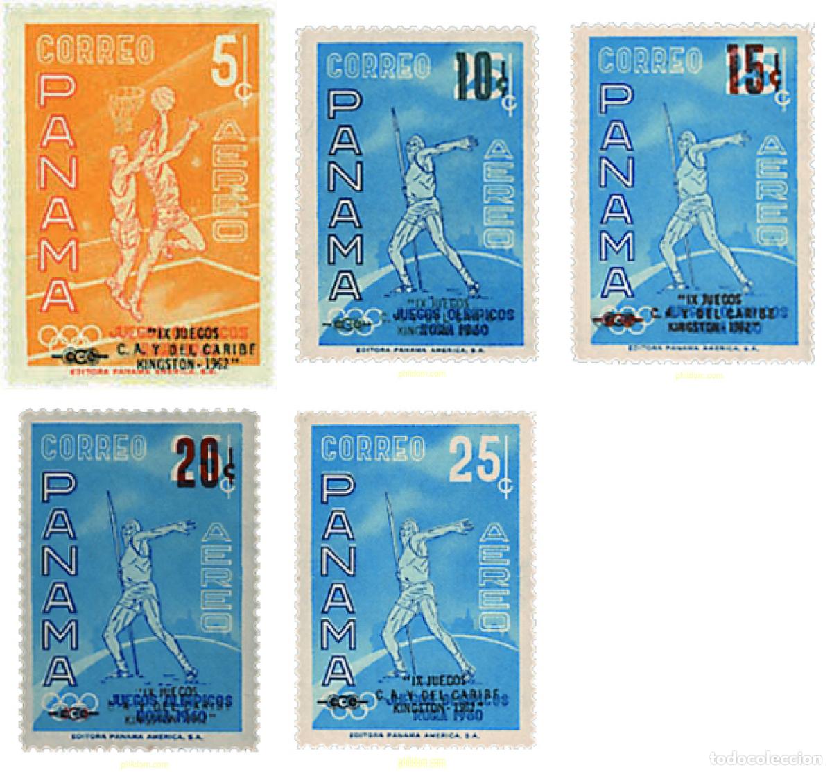 Sellos: 52147 HINGED PANAMA 1962 9 JUEGOS DEPORTIVOS CENTROAMERICANOS Y DEL CARIBE