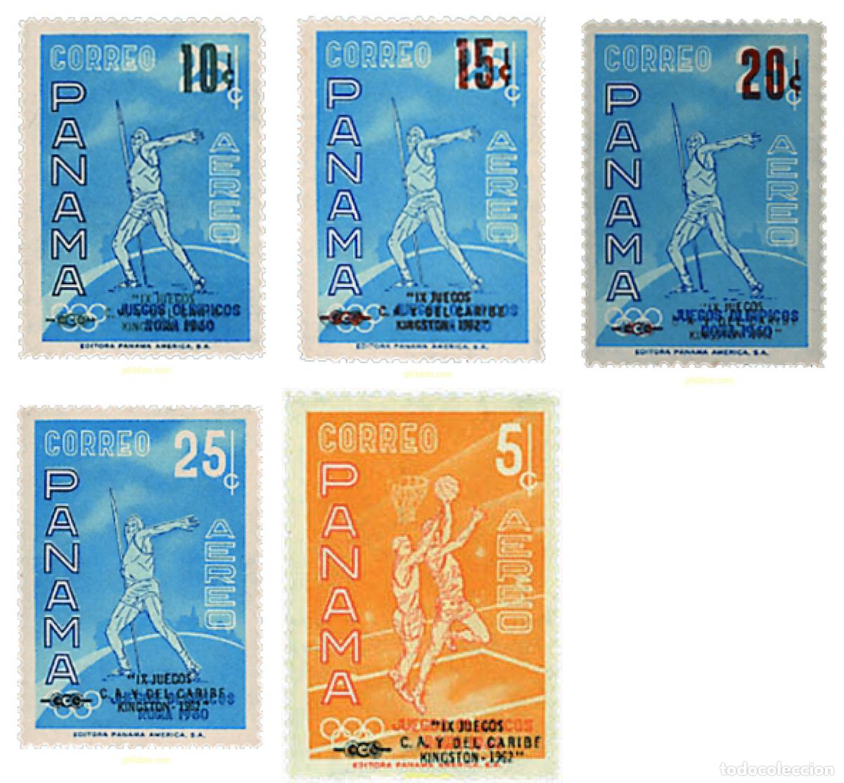 Sellos: 229331 HINGED PANAMA 1962 9 JUEGOS DEPORTIVOS CENTROAMERICANOS Y DEL CARIBE