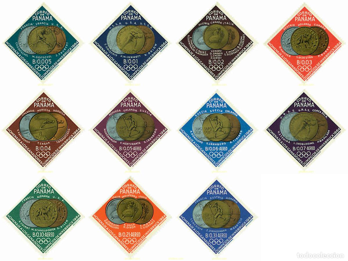 Selos: 71499 MNH PANAMA 1964 MEDALLISTAS DE LOS 9 JUEGOS OLIMPICOS DE INVIERNO. INNSBRUCK 1964
