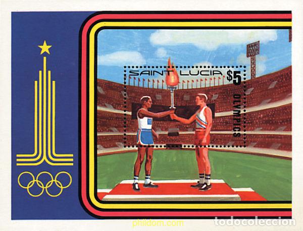 Sellos: 47952 MNH SANTA LUCIA 1980 22 JUEGOS OLIMPICOS VERANO MOSCU 1980