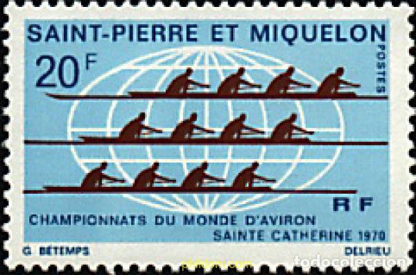 Sellos: 93012 MNH SAN PEDRO Y MIQUELON 1970 CAMPEONATOS DEL MUNDO DE REMO