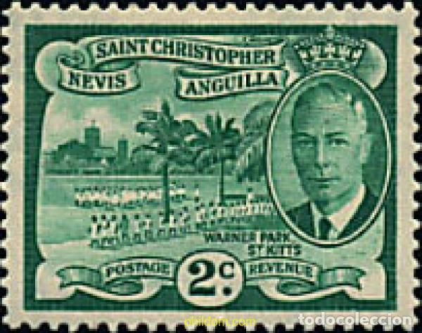 Sellos: 236561 MNH SAN CRISTOBAL-NEVIS-ANGUILLA 1952 MOTIVOS VARIOS. REY JORGE VI