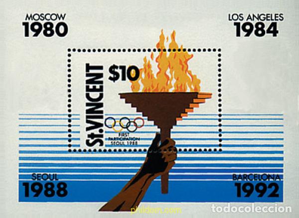 Sellos: 80138 MNH SAN VICENTE 1988 24 JUEGOS OLIMPICOS VERANO SEUL 1988
