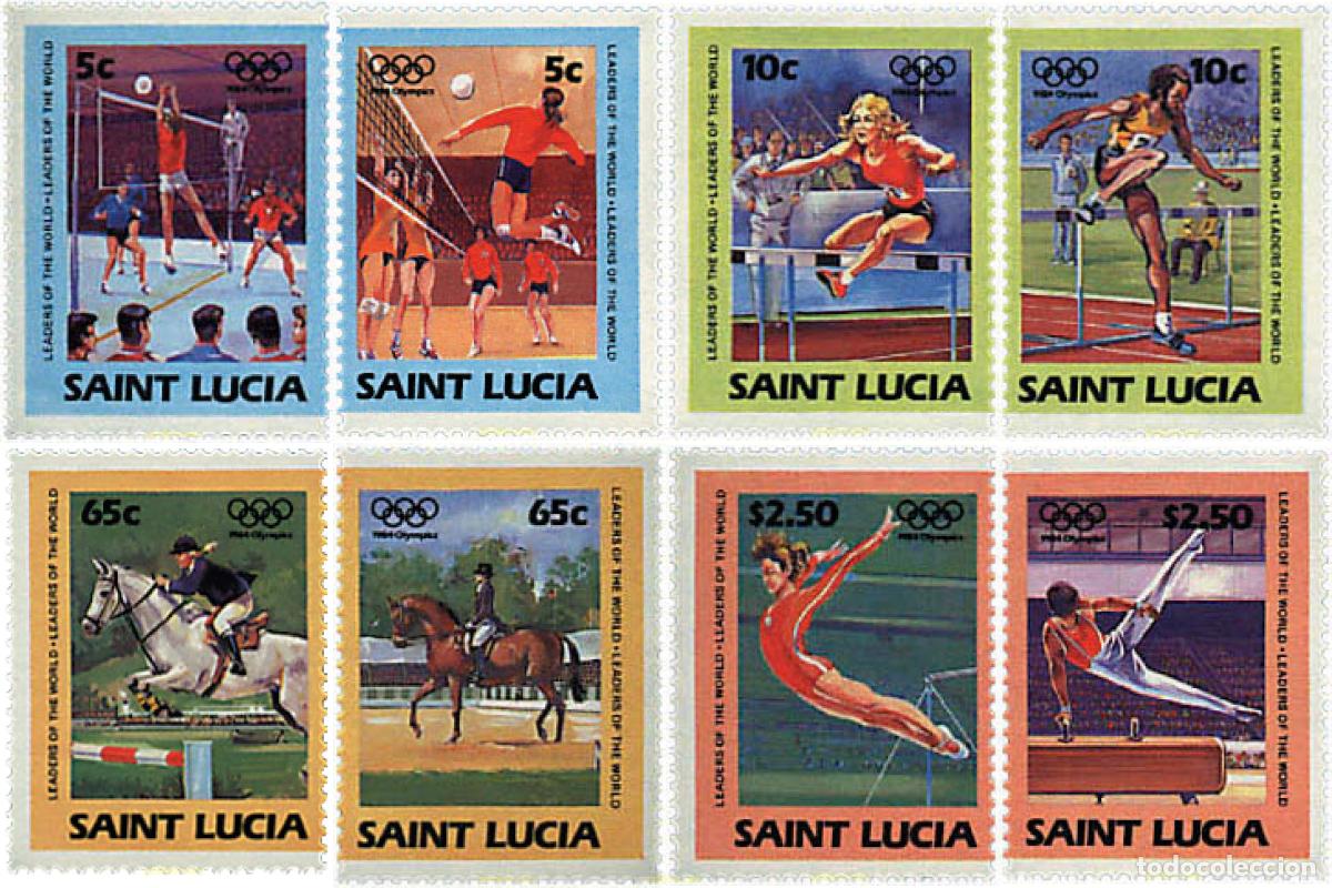 Sellos: 53884 MNH SANTA LUCIA 1984 23 JUEGOS OLIMPICOS VERANO LOS ANGELES 1984