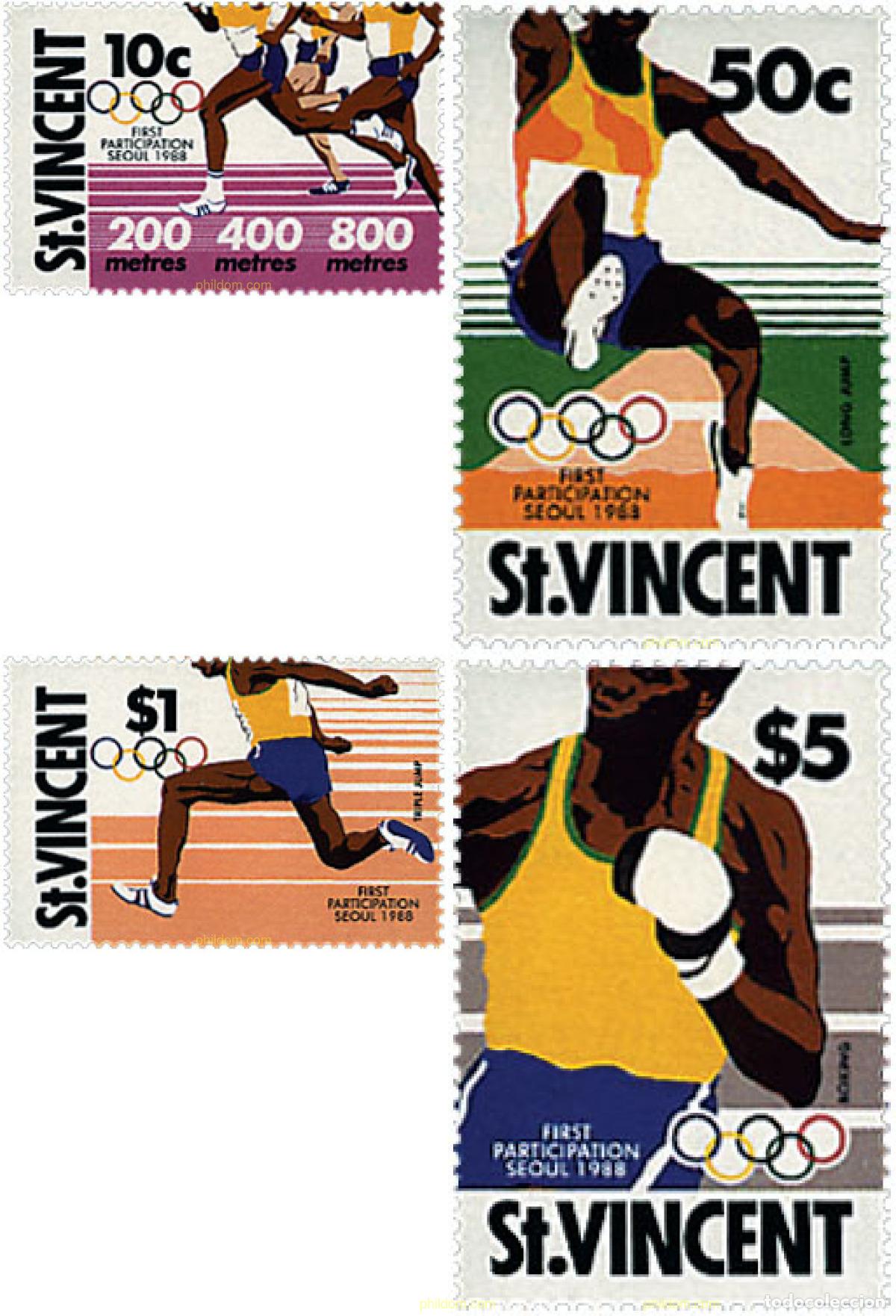 Briefmarken: 27028 MNH SAN VICENTE 1988 24 JUEGOS OLIMPICOS VERANO SEUL 1988