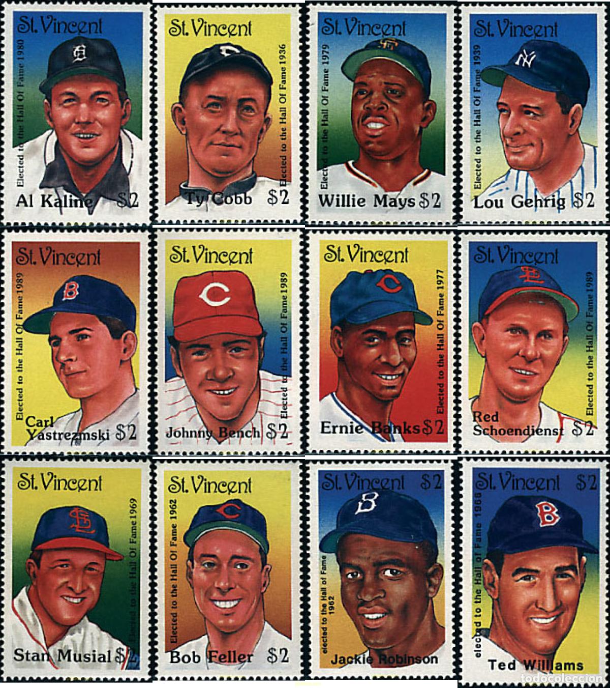 Stamps: 68072 MNH SAN VICENTE 1989 JUGADORES DE BEISBOL