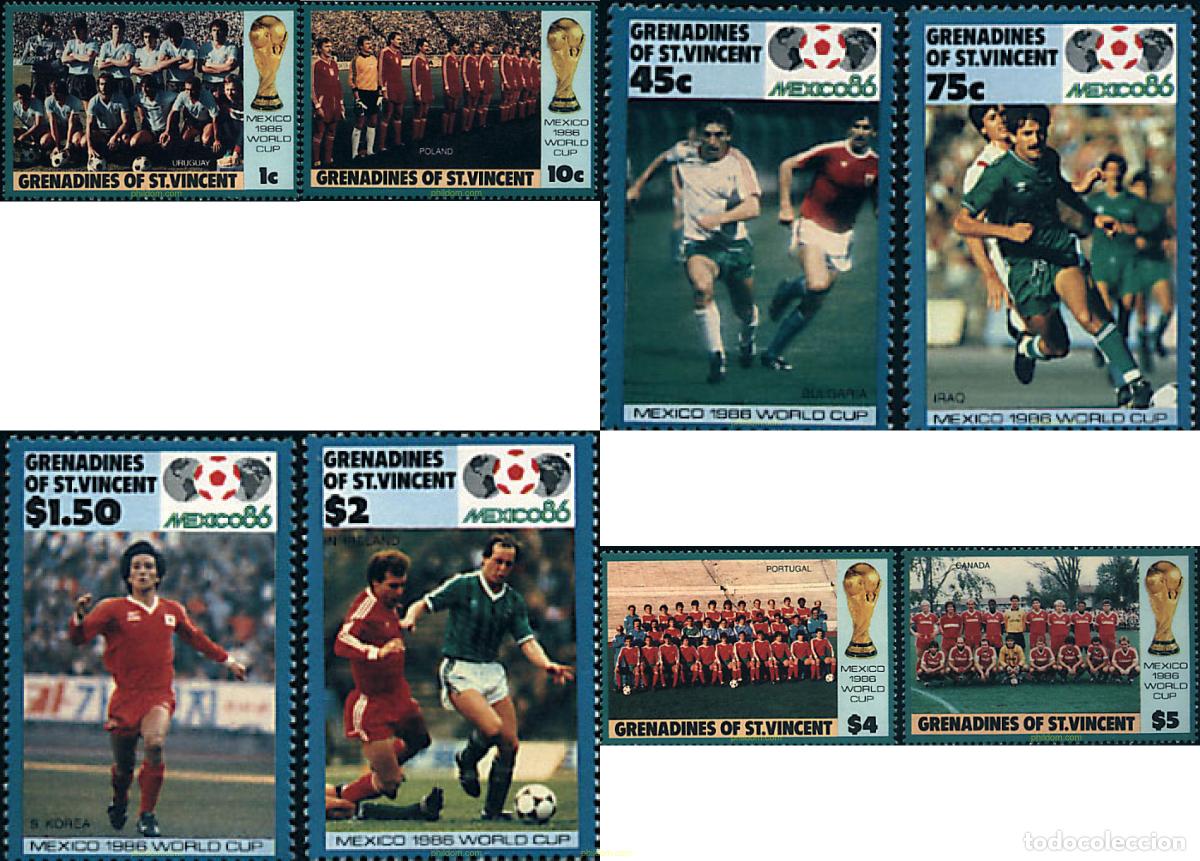 Stamps: 72186 MNH SAN VICENTE GRANADINAS 1986 COPA DEL MUNDO DE FUTBOL. MEXICO-86