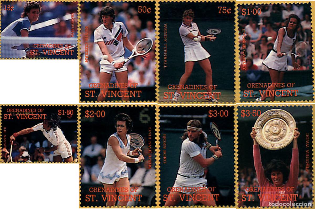 Stamps: 48037 MNH SAN VICENTE GRANADINAS 1988 JUGADORES DE TENIS