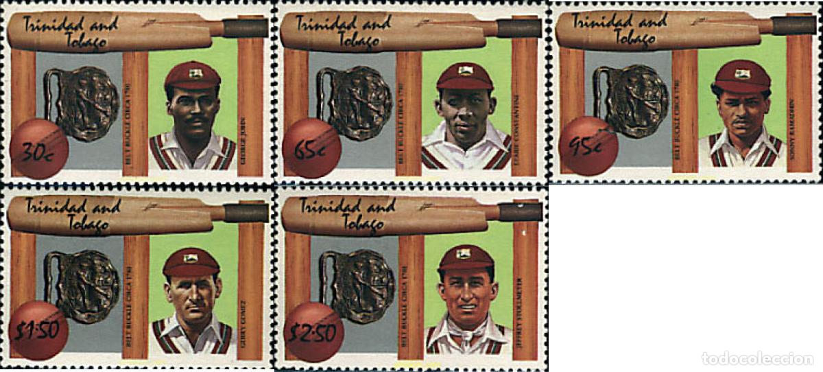 Sellos: 40113 MNH TRINIDAD Y TOBAGO 1988 JUGADORES DE CRICKET