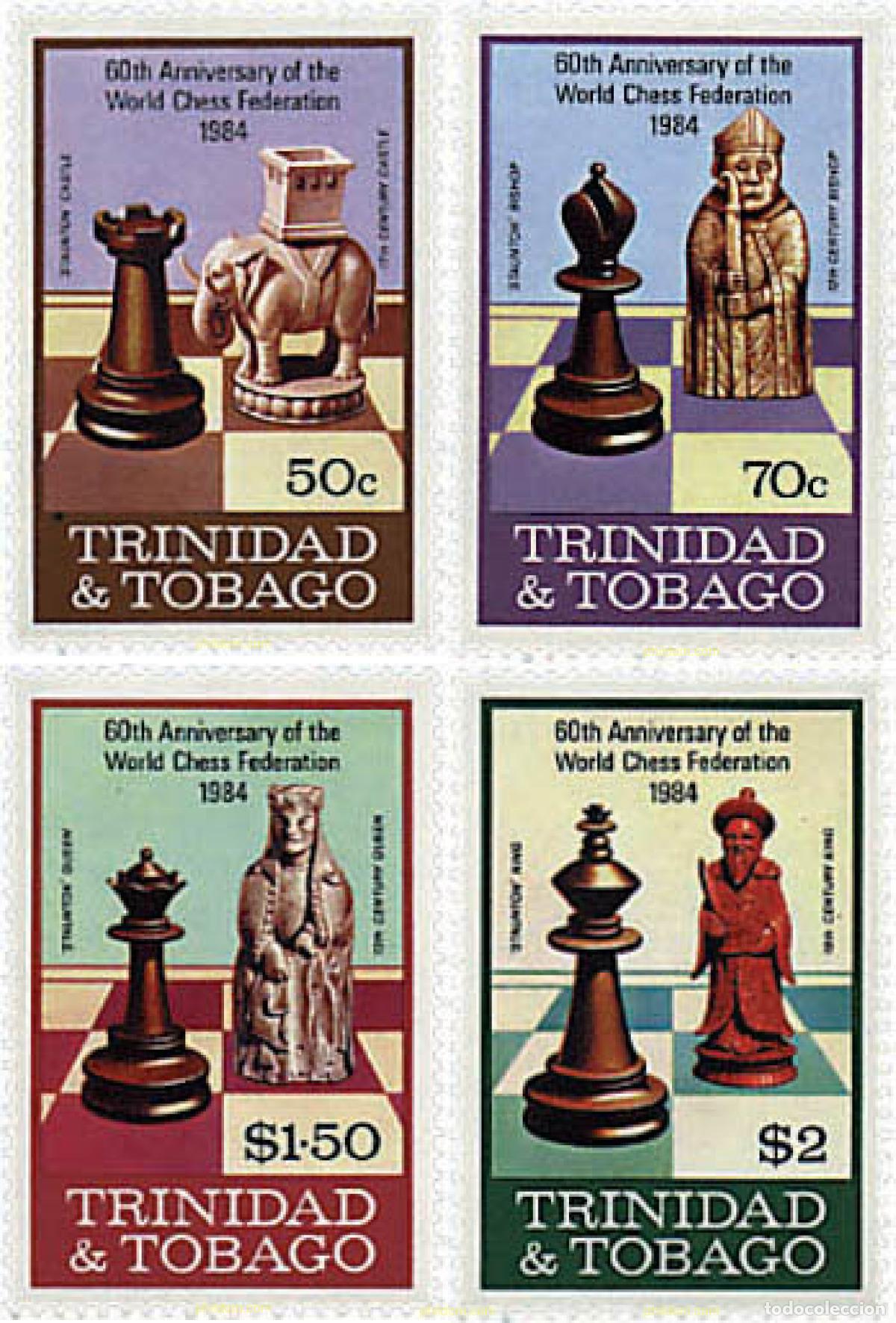 Sellos: 30811 MNH TRINIDAD Y TOBAGO 1984 60 ANIVERSARIO DE LA FEDERACION INTERNACIONAL DE AJEDREZ