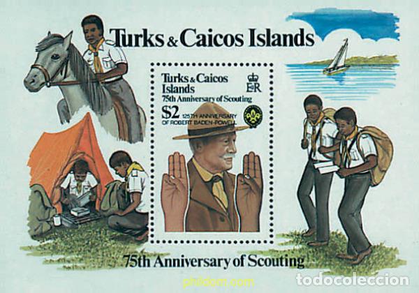 Sellos: 38129 MNH TURKS Y CAICOS 1982 75 ANIVERSARIO DEL ESCULTISMO