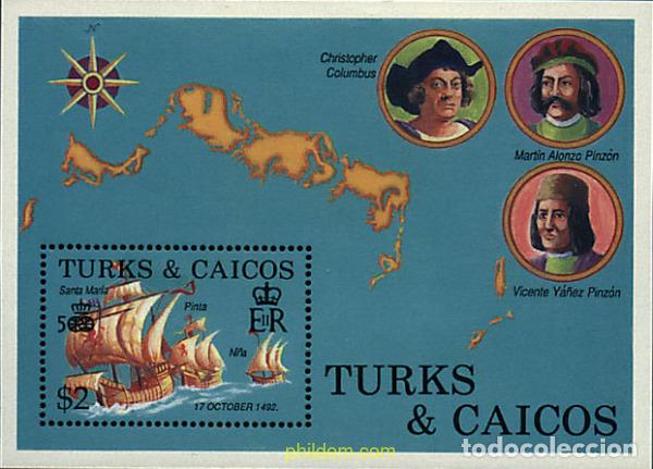 Sellos: 50356 MNH TURKS Y CAICOS 1988 500 ANIVERSARIO DEL DESCUBRIMIENTO DE AMERICA