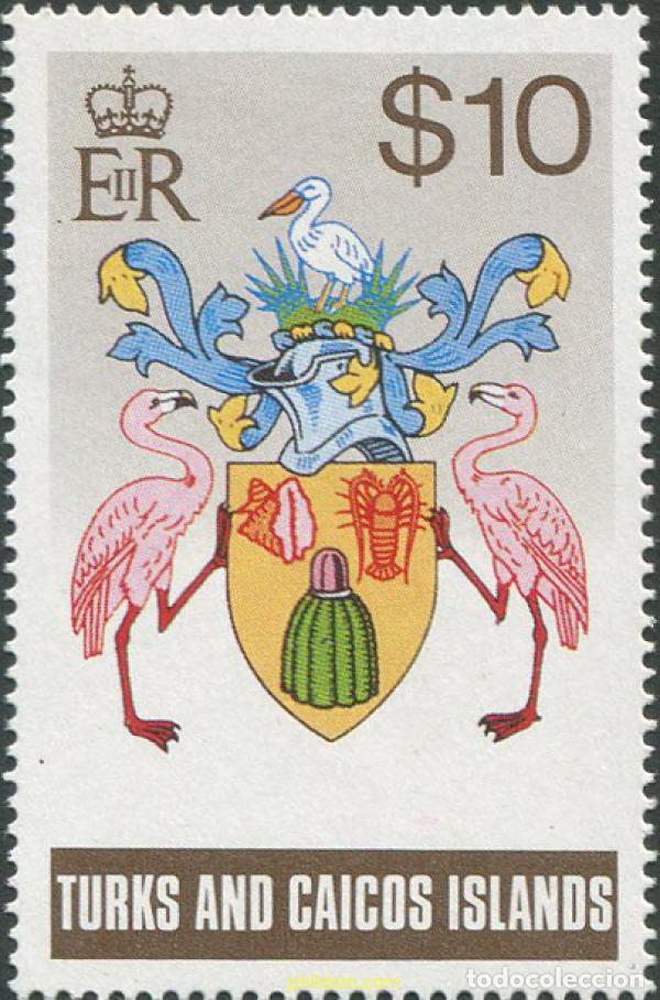 Sellos: 40124 MNH TURKS Y CAICOS 1988 ESCUDO DE LAS ISLAS TURCAS Y CAICOS