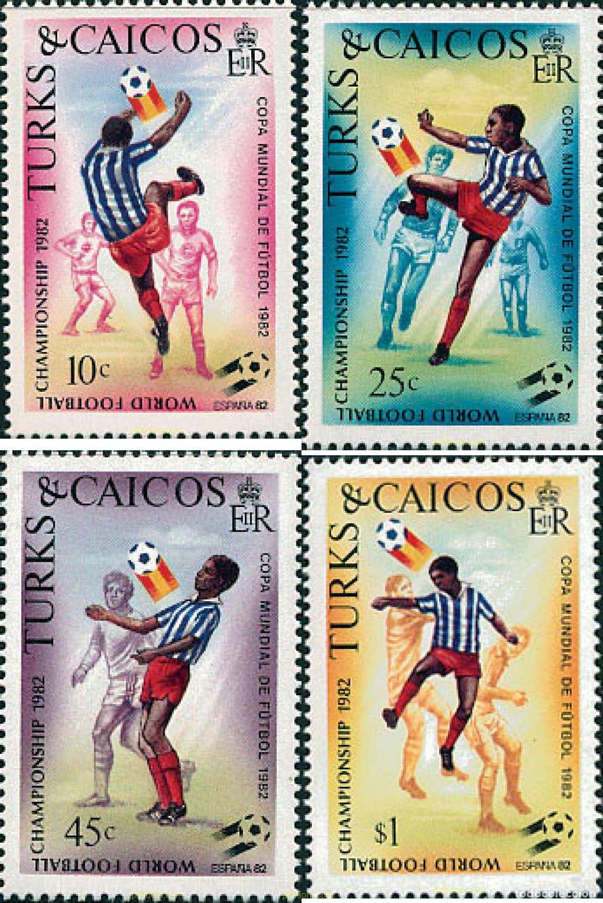 Sellos: 90018 MNH TURKS Y CAICOS 1982 COPA DEL MUNDO DE FUTBOL. ESPA&Ntilde;A-82