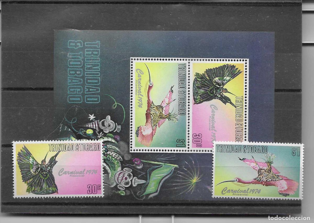 Sellos: Seriecompleta nueva m&aacute;s hoja bloque de Trinidad y Tobago de 1976. Carnaval.