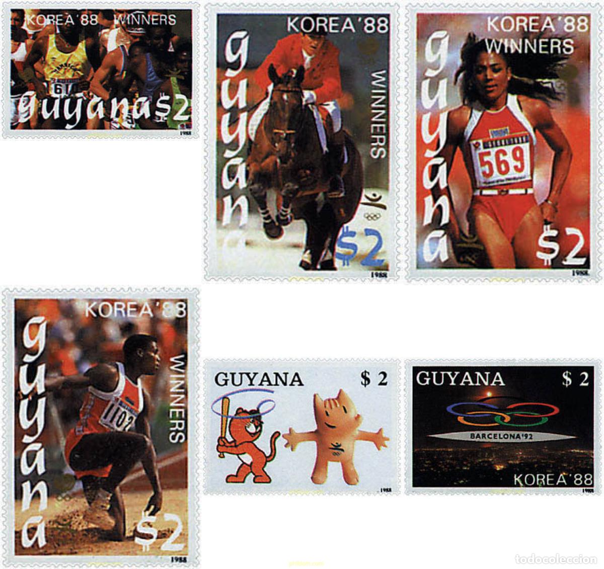 Francobolli: 321357 MNH GUYANA 1989 24 JUEGOS OLIMPICOS VERANO SEUL 1988