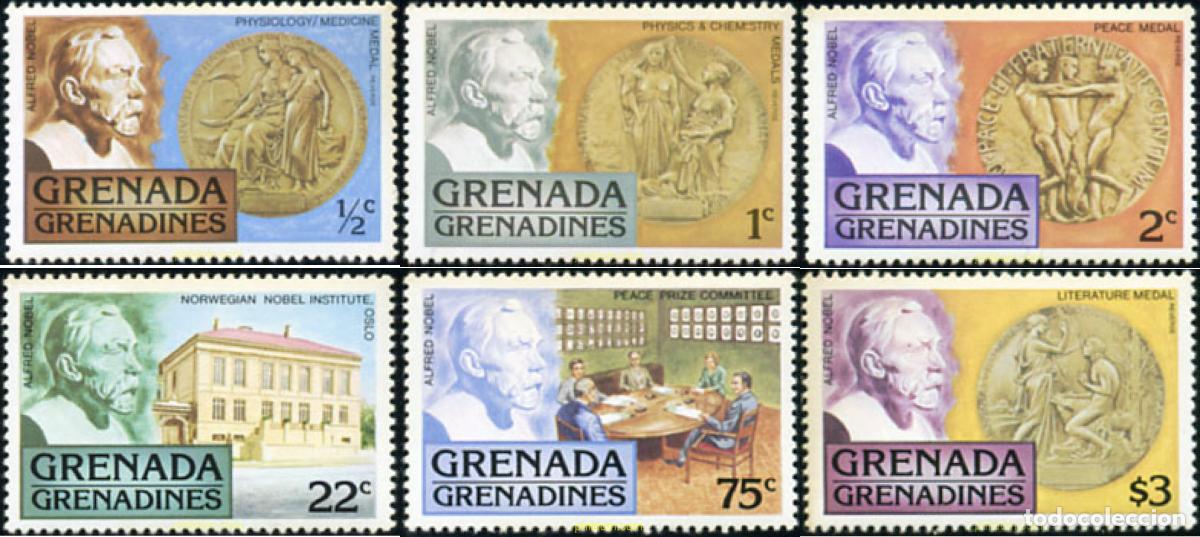 Sellos: 27133 MNH GRANADA GRANADINAS 1978 75 ANIVERSARIO DE LOS PREMIOS NOBEL