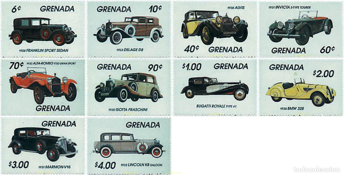 Sellos: 47850 MNH GRANADA 1983 AUTOMOVILES - Foto 1