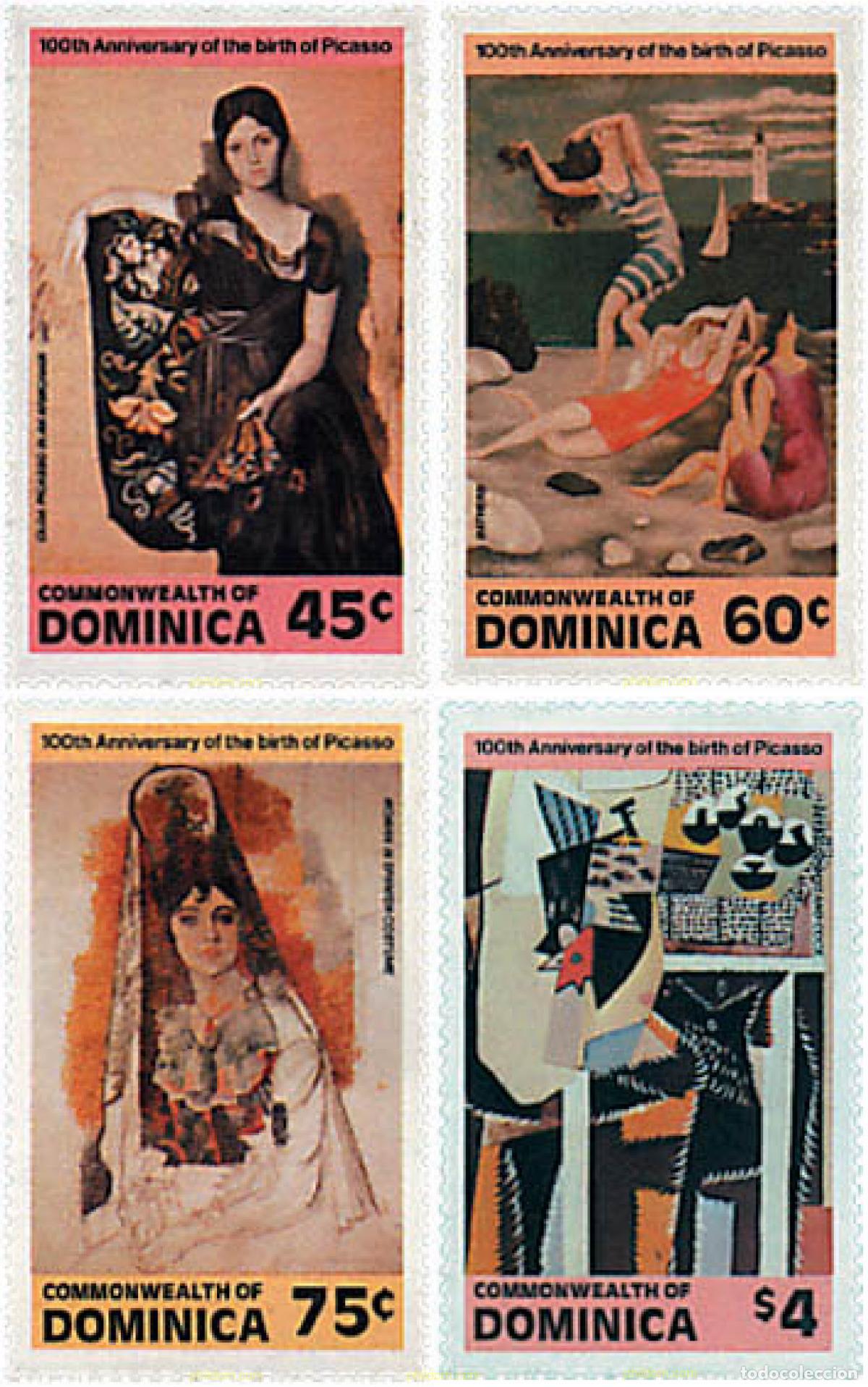 Sellos: 49672 MNH DOMINICA 1981 CENTENARIO DEL NACIMIENTO DE PABLO PICASSO