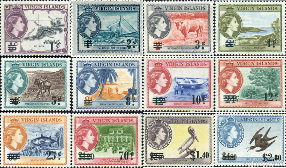 Sellos: 36317 MNH VIRGENES BRITANICAS Islas 1962 MOTIVOS VARIOS