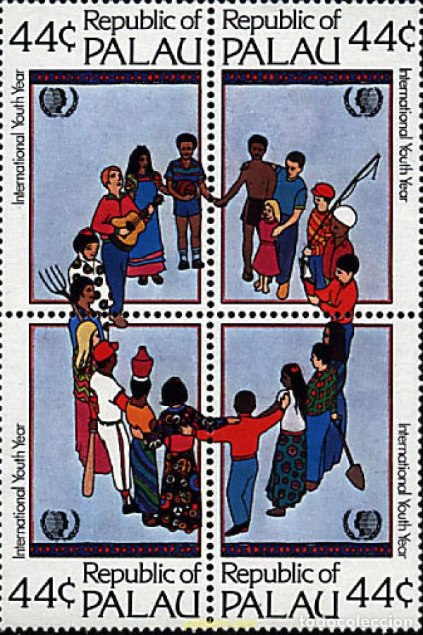 Sellos: 6165 MNH PALAU 1985 A&Ntilde;O INTERNACIONAL DE LA JUVENTUD