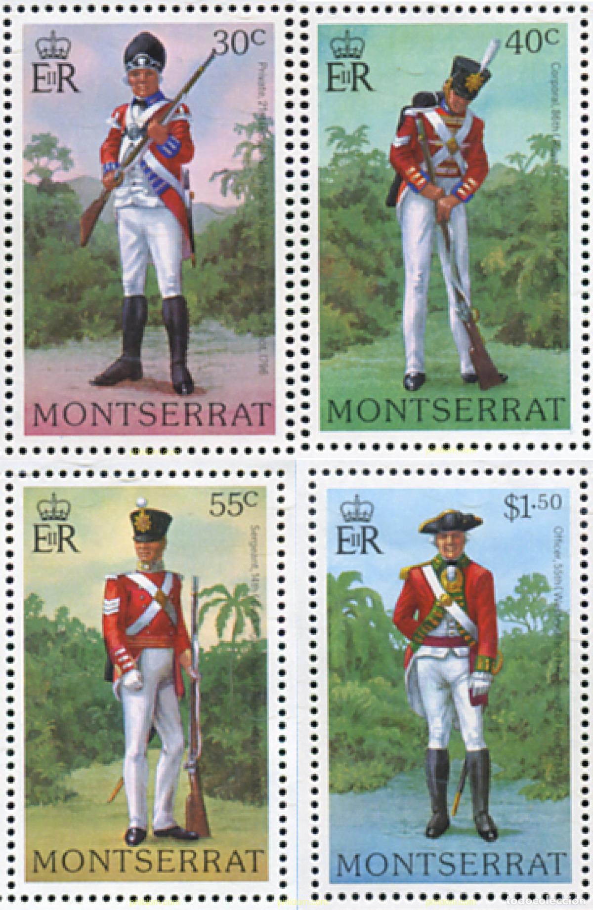 Sellos: 175639 MNH MONTSERRAT 1978 UNIFORMES MILITARES