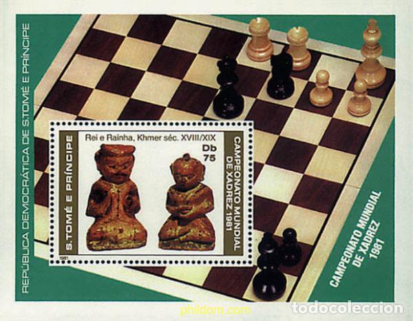 Sellos: 30740 MNH SANTO TOME Y PRINCIPE 1981 CAMPEONATO DEL MUNDO DE AJEDREZ