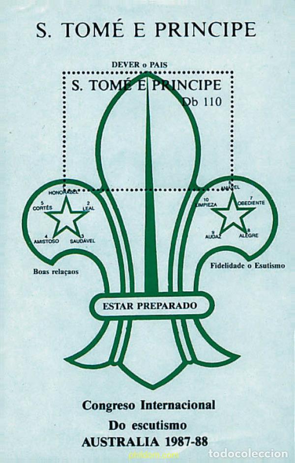 Sellos: 56880 MNH SANTO TOME Y PRINCIPE 1988 CONGRESO INTERNACIONAL DE ESCULTISMO EN AUSTRALIA