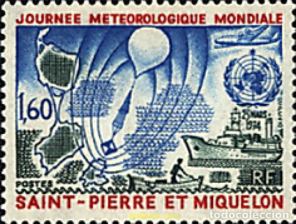 Sellos: 27838 MNH SAN PEDRO Y MIQUELON 1974 DIA MUNDIAL DE LA METEOROLOGIA