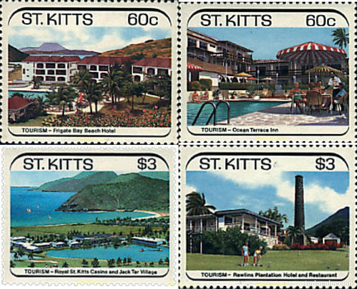 Stamps: 40117 MNH SAN KITTS 1988 TURISMO. HOTELES