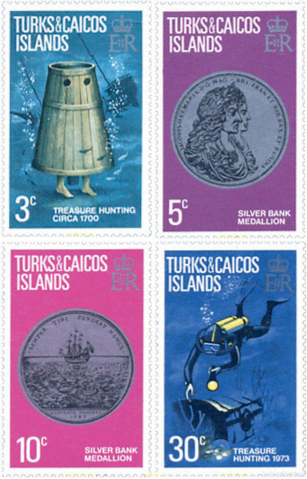 Selos: 29204 MNH TURKS Y CAICOS 1973 TESOROS SUMBARINOS