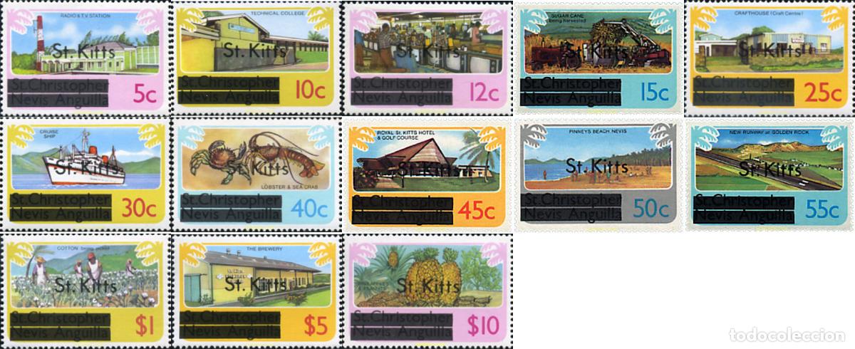 Sellos: 93169 MNH SAN KITTS 1980 MOTIVOS VARIOS