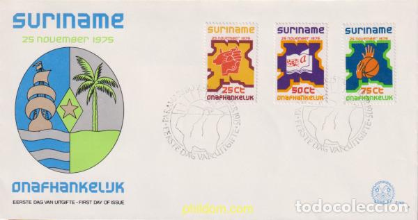 Sellos: 383800 MNH SURINAM 1975 INDEPENDENCIA DE SURINAM
