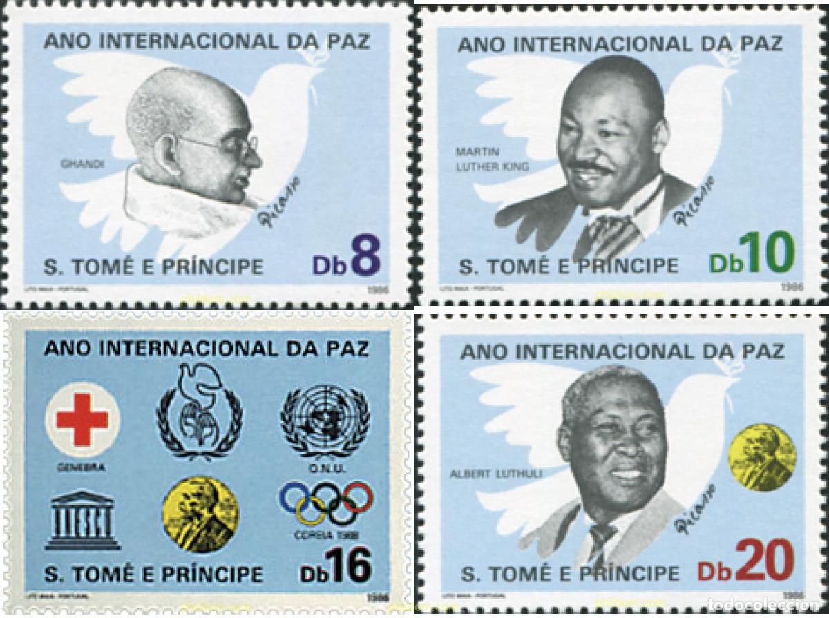 Sellos: 40163 MNH SANTO TOME Y PRINCIPE 1986 A&Ntilde;O INTERNACIONAL DE LA PAZ