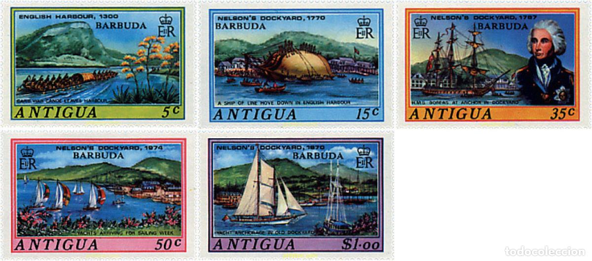 Sellos: 36019 MNH BARBUDA 1975 OBRAS DEL ALMIRANTE NELSON