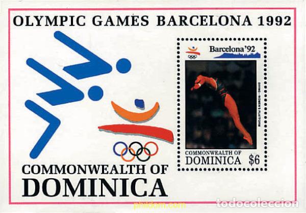 Sellos: 257989 MNH DOMINICA 1992 25 JUEGOS OLIMPICOS VERANO BARCELONA 1992