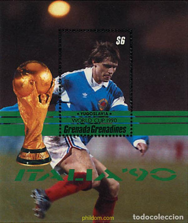Sellos: 212730 MNH GRANADA GRANADINAS 1990 COPA DEL MUNDO DE FUTBOL. ITALIA-90