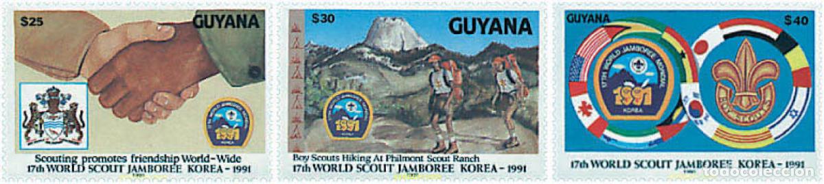 Briefmarken: 38842 MNH GUYANA 1991 17 JAMBOREE MUNDIAL EN COREA DEL SUR