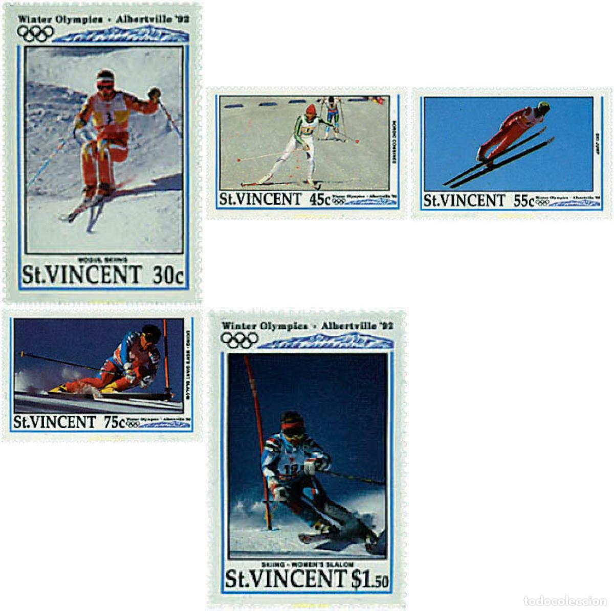 Sellos: 238937 MNH SAN VICENTE 1992 16 JUEGOS OLIMPICOS INVIERNO ALBERTVILLE 1992
