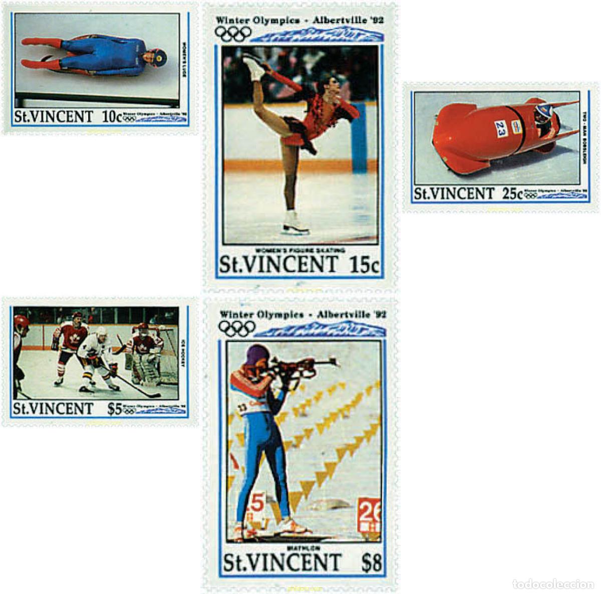 Sellos: 360348 MNH SAN VICENTE 1992 16 JUEGOS OLIMPICOS INVIERNO ALBERTVILLE 1992