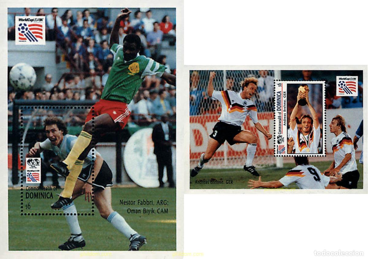 Sellos: 69582 MNH DOMINICA 1993 COPA DEL MUNDO DE FUTBOL. USA-94